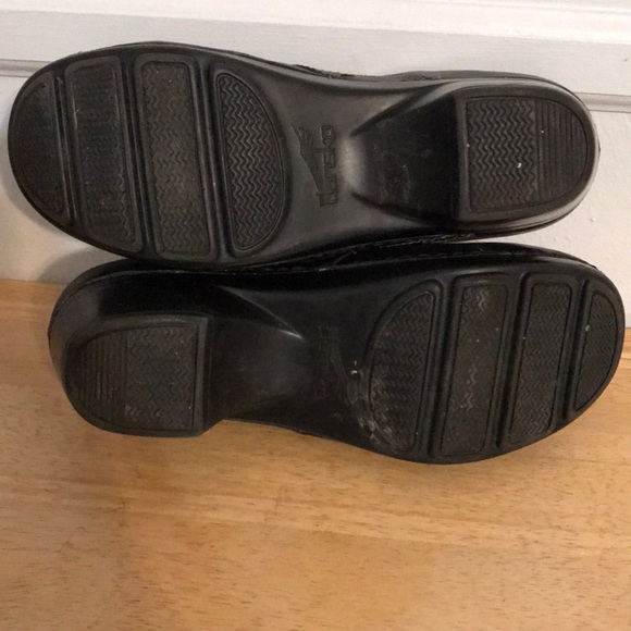 Black Leather Dansko Clogs - Picture 4 of 4